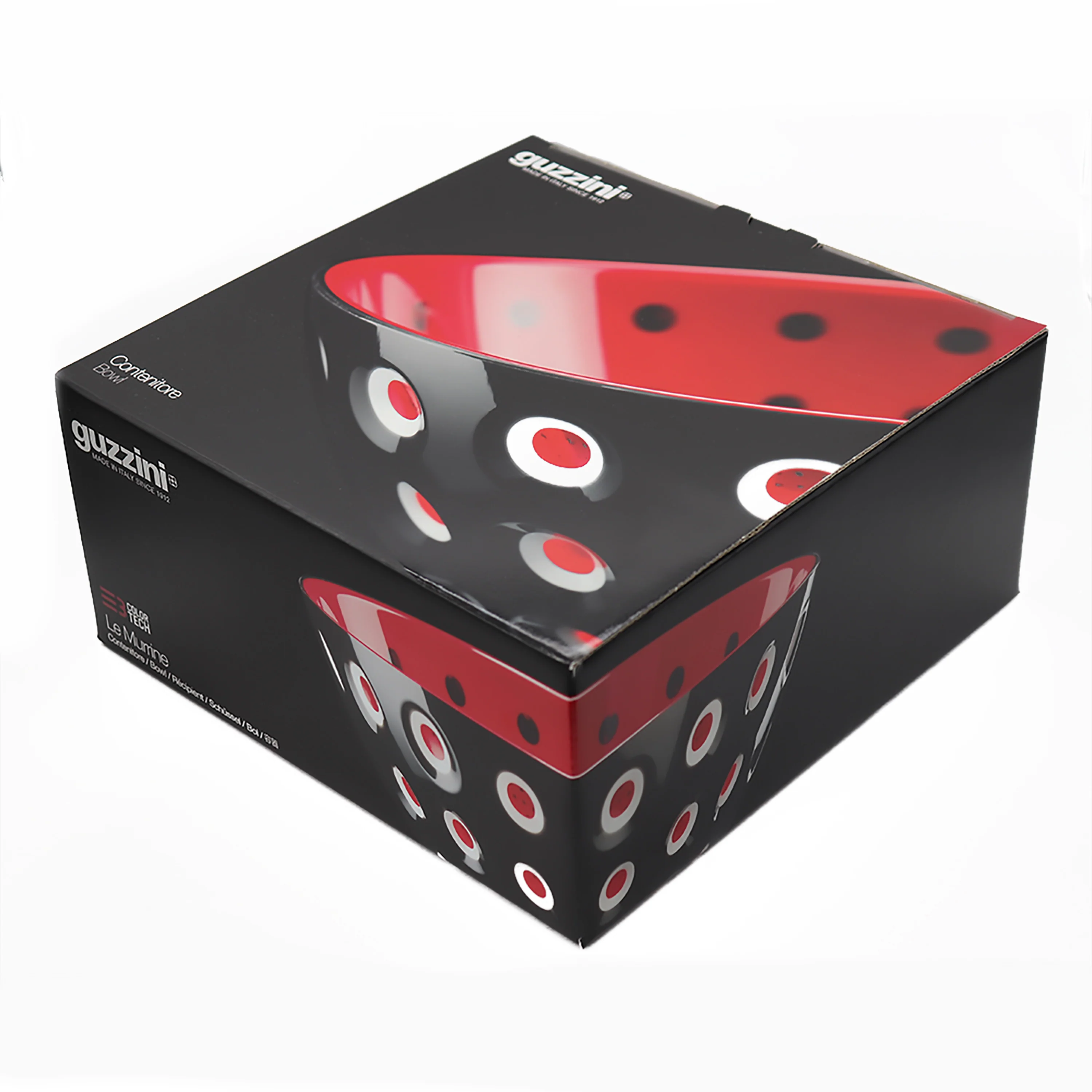 BOWL "LE MURRINE" Black/White/Transparent red - Image 3