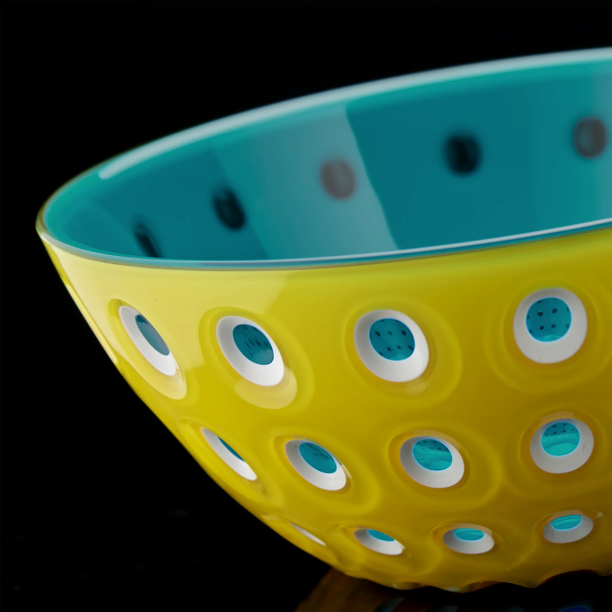 BOWL "LE MURRINE" Yellow/White/Aquamarine - Image 7